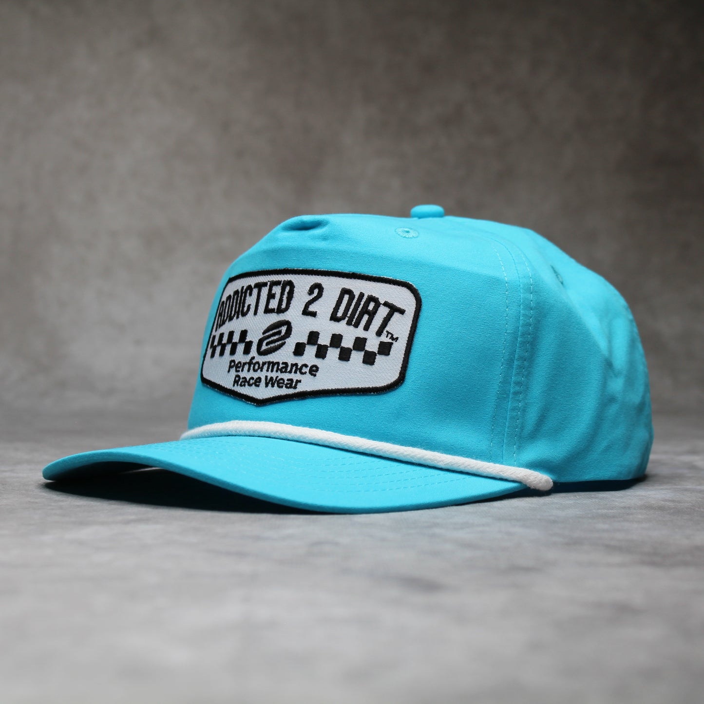 Turquoise Checkered Cowboy Rope Hat