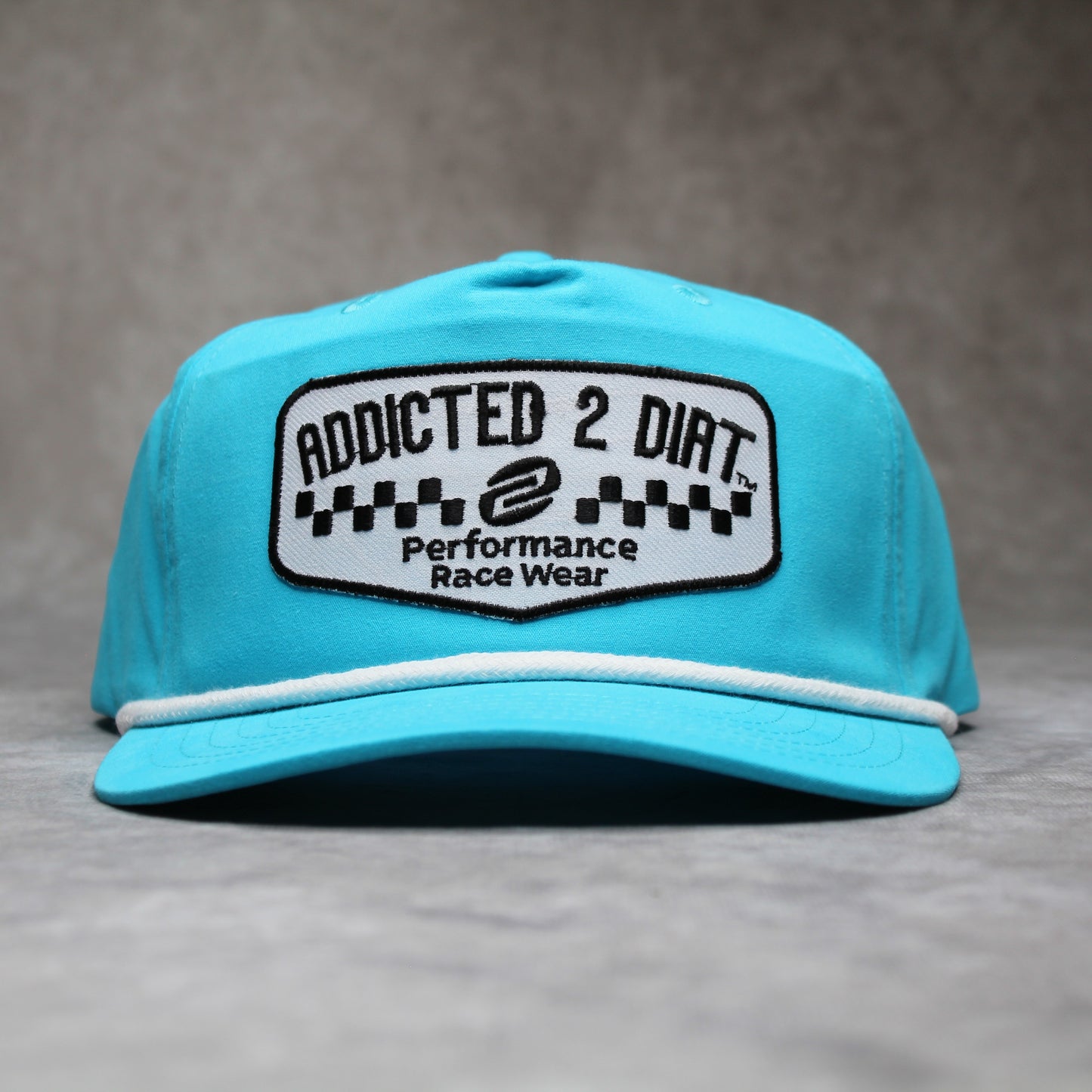 Turquoise Checkered Cowboy Rope Hat